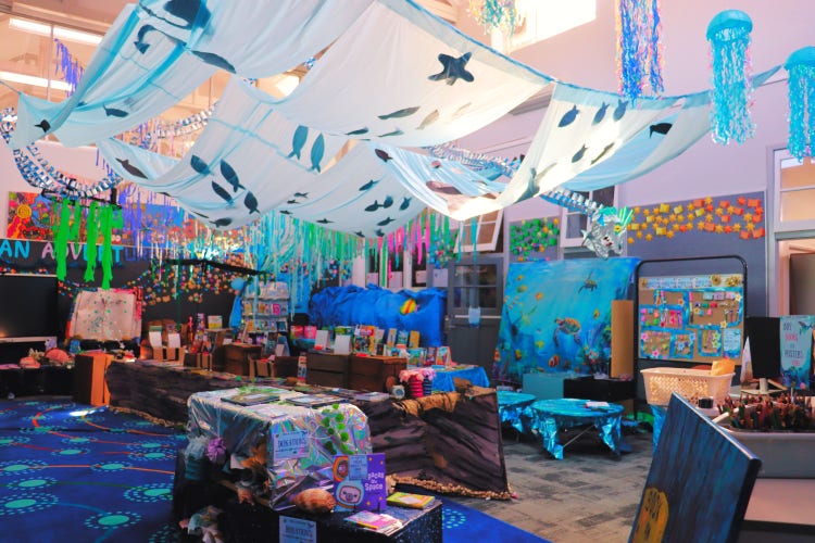 Book Fair - our school library.