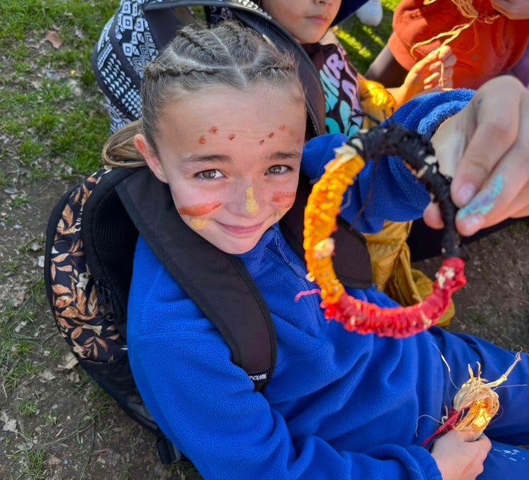 Student participating in an activity during NAIDOC Day celebrations.