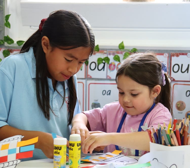 Students engaging in activities in transition program.