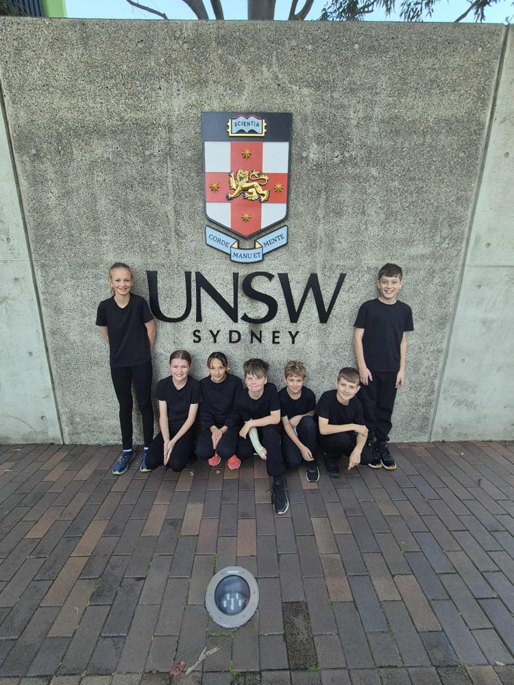 Tournament of Minds team at state TOM finals in Sydney.